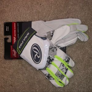 Rawlings 5150 Batting Gloves ***NWT*** White/Neon